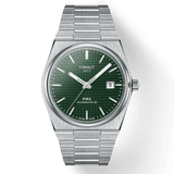Tissot PRX Powermatic 80 Green Dial Silver Steel Strap Watch For Men - T137.407.11.091.00