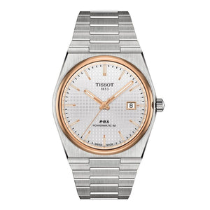 Tissot PRX Powermatic 80 Silver Dial Silver Steel Strap Watch For Men - T137.407.21.031.00