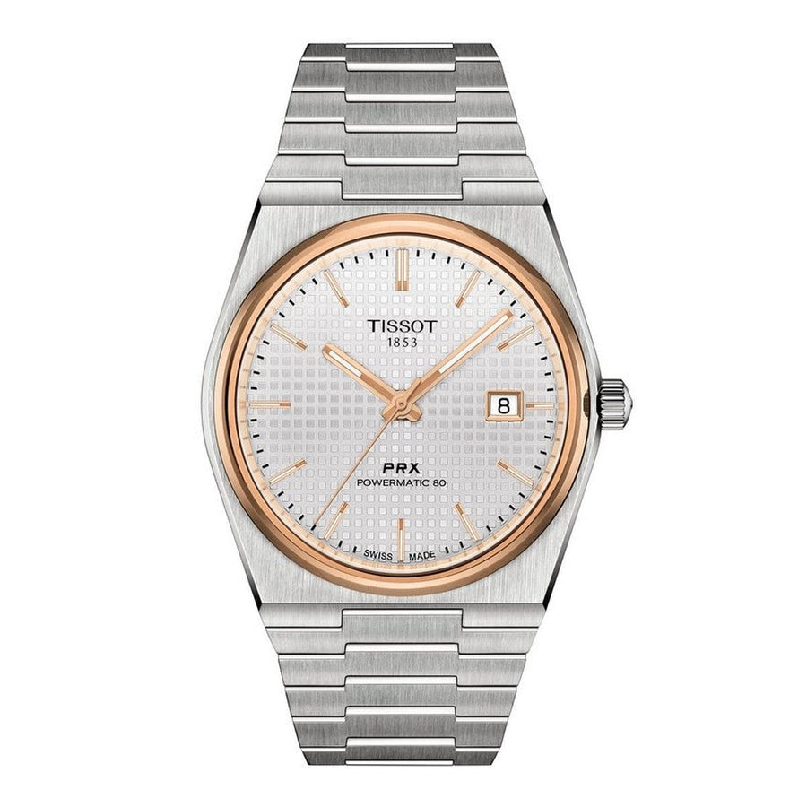 Tissot PRX Powermatic 80 Silver Dial Silver Steel Strap Watch For Men - T137.407.21.031.00