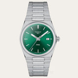 Tissot PRX Quartz Green Dial Steel Silver Steel Strap Watch for Men - T137.410.11.081.00