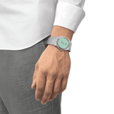 Tissot PRX Quartz Light Green Dial Silver Steel Strap Watch for Men - T137.410.11.091.01