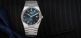 Tissot T Classic PRX Blue Dial Silver Steel Strap Watch For Men - T137.410.11.041.00