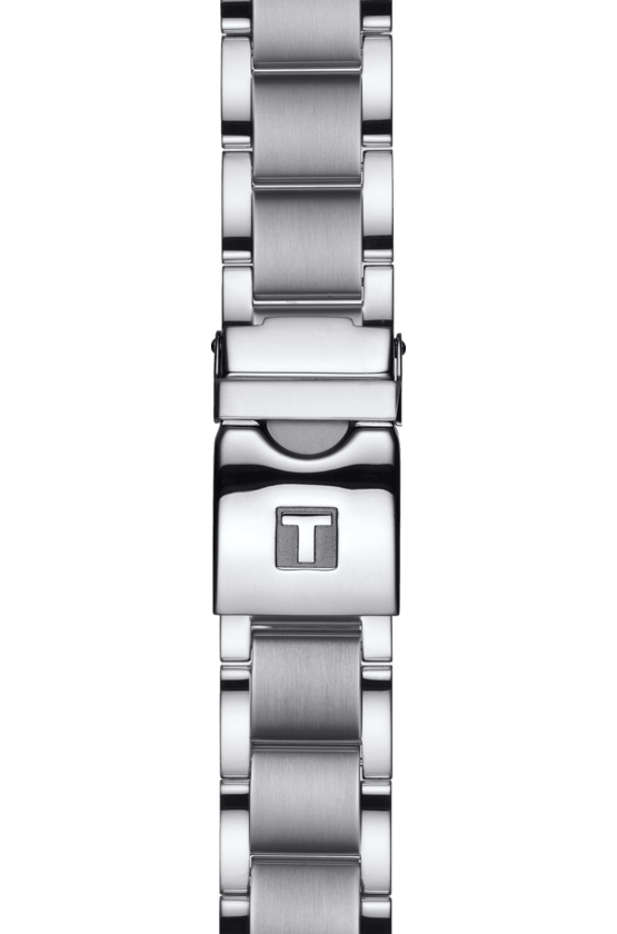 Tissot Quickster Chronograph Black Dial Silver Steel Strap Watch For Men - T095.417.11.067.00