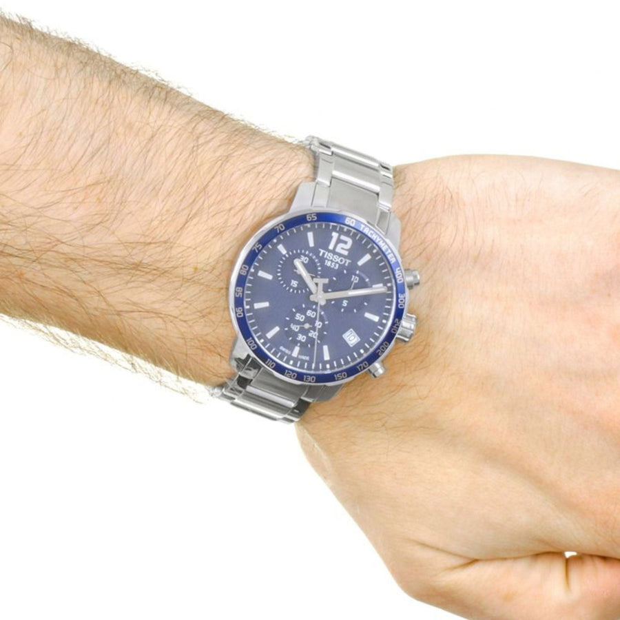 Tissot Quickster Chronograph Blue Dial Watch For Men - T095.417.11.047.00