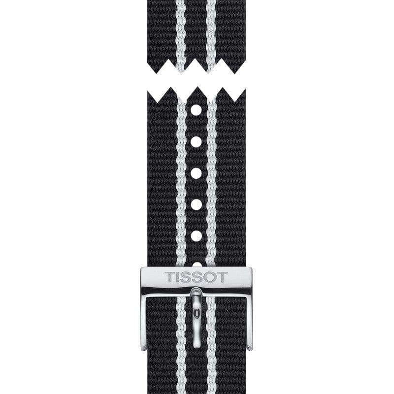 Tissot Quickster Chronograph NBA San Antonio Spurs Edition White Dial Two Tone NATO Strap Watch for Men - T095.417.17.037.07