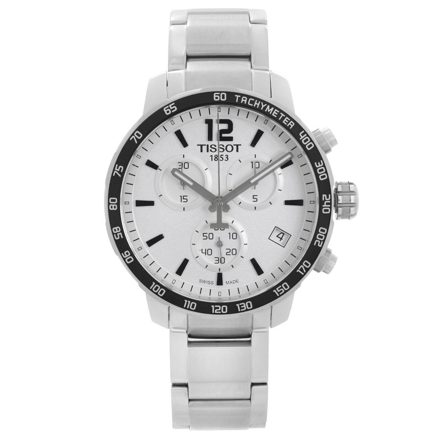 Tissot Quickster Chronograph Silver Dial Watch For Men - T095.417.11.037.00