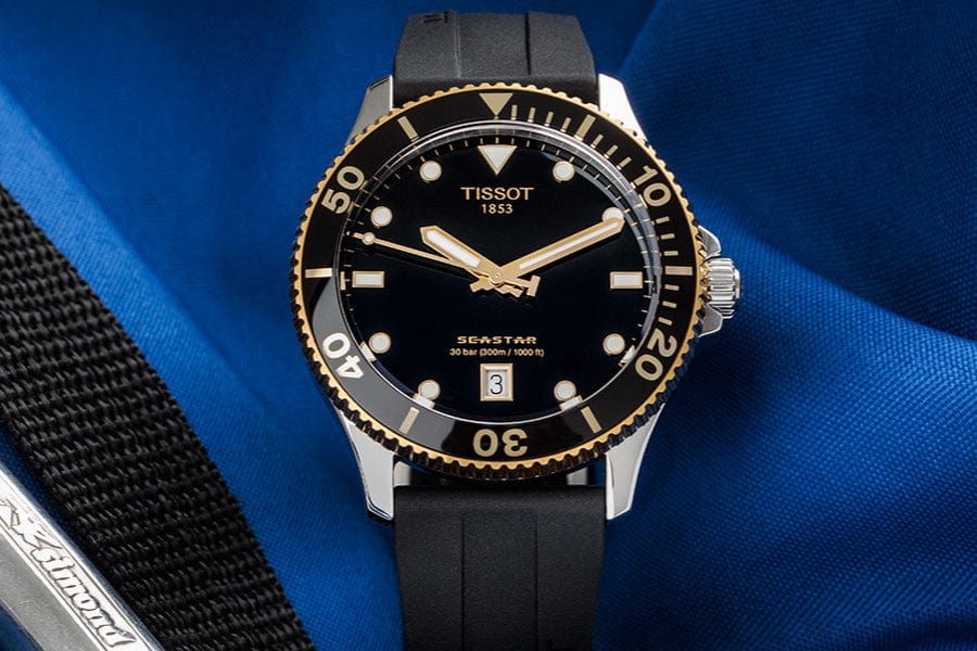 Tissot Seastar 1000 Black Dial Black Rubber Strap Watch For Men - T120.410.27.051.00