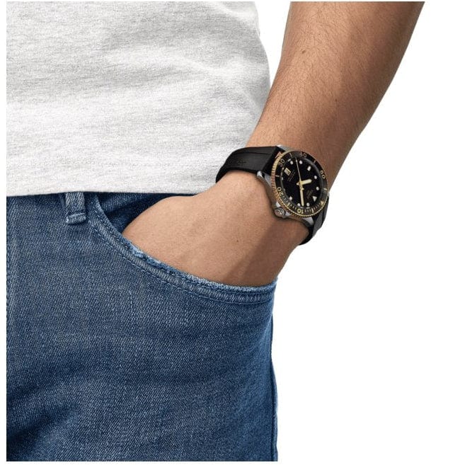 Tissot Seastar 1000 Black Dial Black Rubber Strap Watch For Men - T120.410.27.051.00
