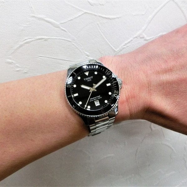 Tissot Seastar 1000 Black Dial Silver Steel Strap Watch For Men - T120.410.11.051.00