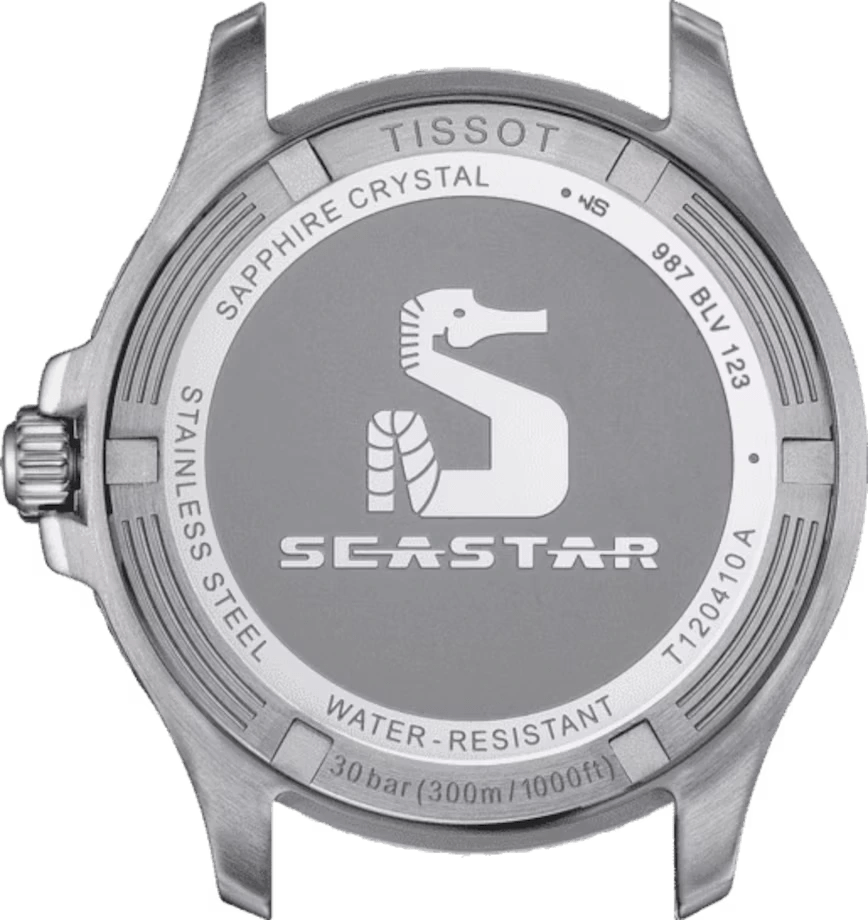Tissot Seastar 1000 Black Dial Silver Steel Strap Watch For Men - T120.410.11.051.00