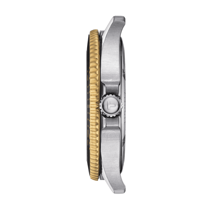Tissot Seastar 1000 Black Dial Two Tone Steel Strap Watch For Men - T120.410.22.051.00