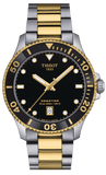 Tissot Seastar 1000 Black Dial Two Tone Steel Strap Watch For Men - T120.410.22.051.00