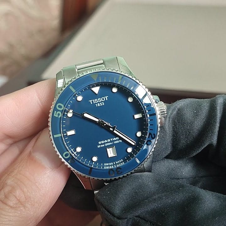 Tissot Seastar 1000 Blue Dial Silver Steel Strap Watch For Men - T120.410.11.041.00