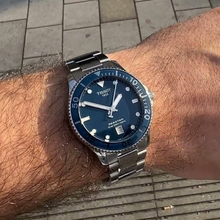 Tissot Seastar 1000 Blue Dial Silver Steel Strap Watch For Men - T120.410.11.041.00