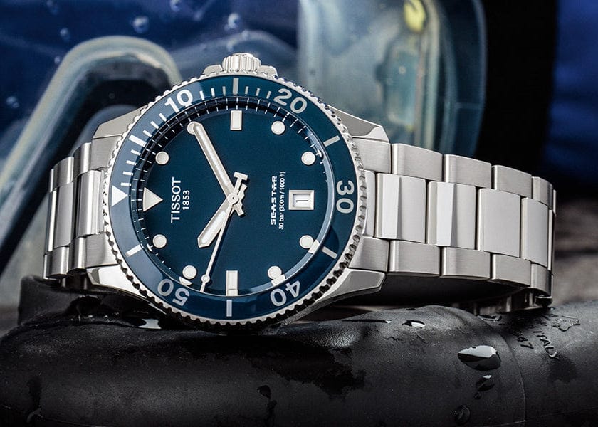 Tissot Seastar 1000 Blue Dial Silver Steel Strap Watch For Men - T120.410.11.041.00