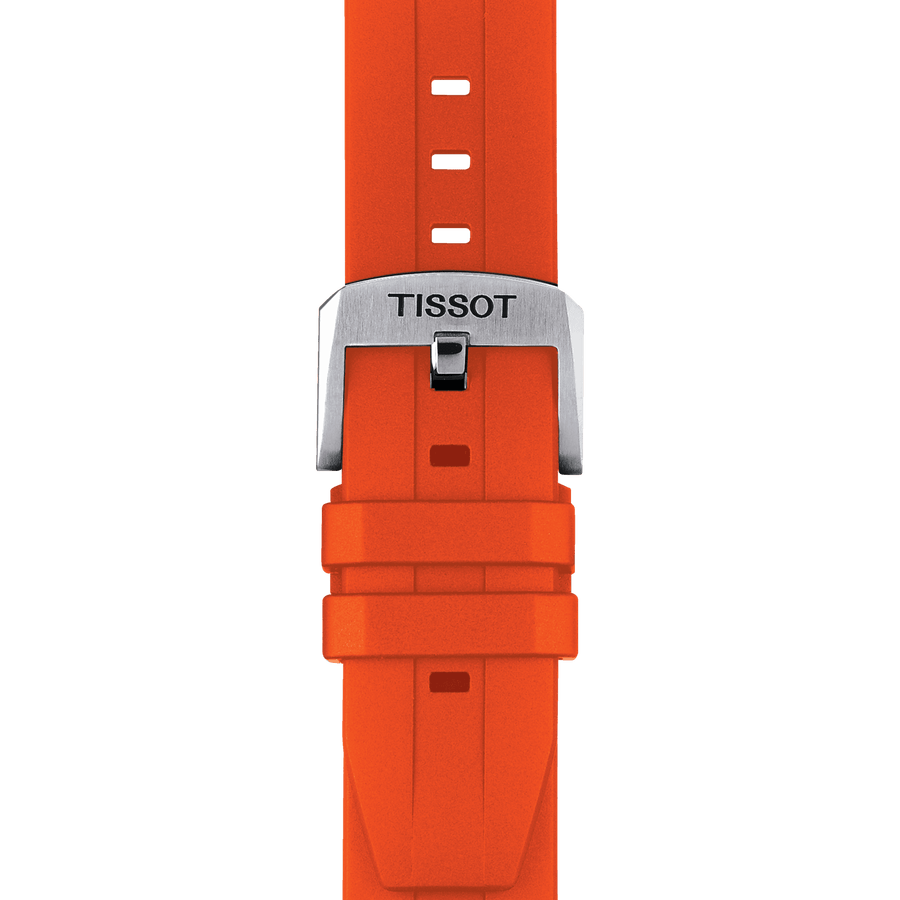Tissot Seastar 1000 Chronograph Black Dial Orange Rubber Strap Watch For Men - T120.417.17.051.01