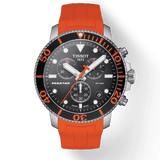 Tissot Seastar 1000 Chronograph Black Dial Orange Rubber Strap Watch For Men - T120.417.17.051.01