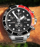 Tissot Seastar 1000 Chronograph Black Dial Silver Steel Strap Watch For Men - T120.417.11.051.01