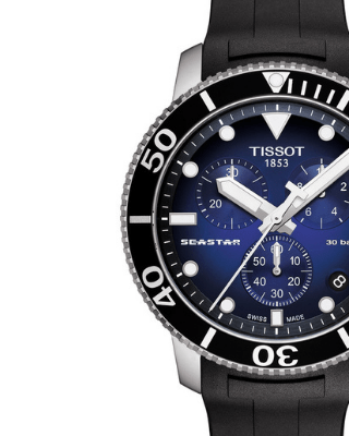 Tissot Seastar 1000 Chronograph Blue Dial Black Rubber Strap Watch For Men - T120.417.17.041.00