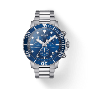 Tissot Seastar 1000 Chronograph Blue Dial Silver Steel Strap Watch For Men - T120.417.11.041.00