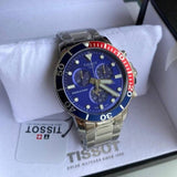 Tissot Seastar 1000 Chronograph Blue Dial Silver Steel Strap Watch For Men - T120.417.11.041.03