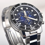 Tissot Seastar 1000 Chronograph Driver Blue Dial Silver Steel Strap Watch For Men - T120.417.11.041.01