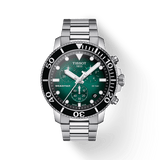 Tissot Seastar 1000 Chronograph Green Dial Silver Steel Strap Watch For Men - T120.417.11.091.01