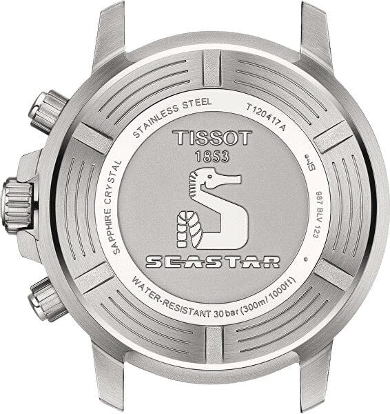 Tissot Seastar 1000 Chronograph Red Dial Black Rubber Strap Watch For Men - T120.417.17.421.00