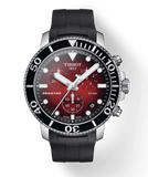 Tissot Seastar 1000 Chronograph Red Dial Black Rubber Strap Watch For Men - T120.417.17.421.00