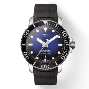 Tissot Seastar 1000 Powermatic 80 Blue Dial Black Rubber Strap Watch For Men - T120.407.17.041.00