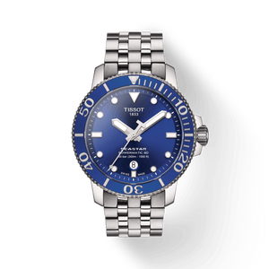 Tissot Seastar 1000 Powermatic 80 Blue Dial Silver Steel Strap Watch For Men - T120.407.11.041.00