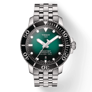 Tissot Seastar 1000 Powermatic 80 Green Dial Silver Steel Strap Watch For Men - T120.407.11.091.01