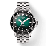 Tissot Seastar 1000 Powermatic 80 Green Dial Silver Steel Strap Watch For Men - T120.407.11.091.01