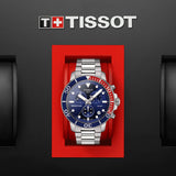 Tissot Seastar 1000 Quartz Chronograph Blue Dial Silver Steel Strap Watch For Men - T120.417.11.041.03