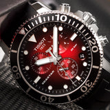 Tissot Seastar 1000 Chronograph Red Dial Black Rubber Strap Watch For Men - T120.417.17.421.00