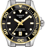 Tissot Seastar 1000 Black Dial Silver Steel Strap Watch For Men - T120.210.21.051.00