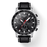 Tissot Supersport Chrono Black Dial Black Leather Strap Watch for Men - T125.617.16.051.00