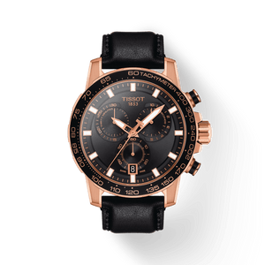 Tissot Supersport Chrono Black Dial Black Leather Strap Watch for Men - T125.617.36.051.00