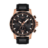 Tissot Supersport Chrono Black Dial Black Leather Strap Watch for Men - T125.617.36.051.00