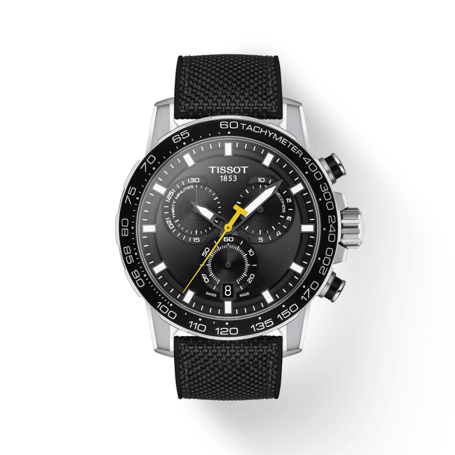 Tissot Supersport Chrono Black Dial Black Nylon Strap Watch for Men - T125.617.17.051.02