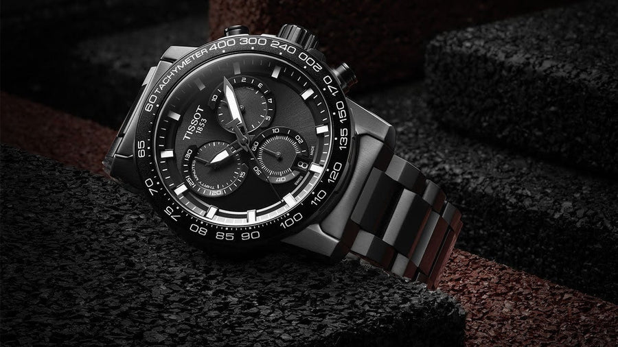 Tissot Supersport Chrono Black Dial Black Steel Strap Watch For Men - T125.617.33.051.00