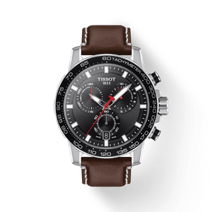 Tissot Supersport Chrono Black Dial Brown Leather Strap Watch for Men - T125.617.16.051.01