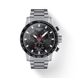 Tissot Supersport Chrono Black Dial Silver Steel Strap Watch For Men - T125.617.11.051.00