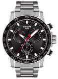 Tissot Supersport Chrono Black Dial Silver Steel Strap Watch For Men - T125.617.11.051.00