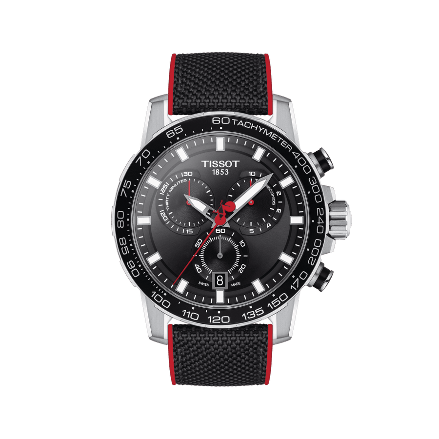Tissot Supersport Vuelta Special Edition Chrono Black Dial Black Nylon Strap Watch for Men - T125.617.17.051.01