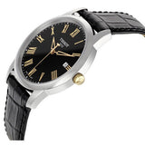 Tissot T Classic Dream Black Dial Black Leather Strap Watch for Men - T033.410.26.053.01