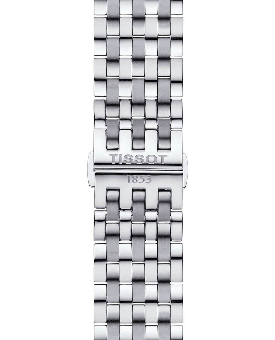 Tissot T Classic Bridgeport Black Dial Silver Steel Strap Watch For Men - T097.410.11.058.00