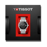 Tissot T Classic Bridgeport Black Dial Silver Steel Strap Watch For Men - T097.410.11.058.00