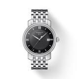 Tissot T Classic Bridgeport Black Dial Silver Steel Strap Watch For Men - T097.410.11.058.00