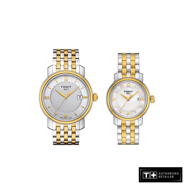 Tissot T Classic Bridgeport Lady White Mother of Pearl Dial Watch For Women - T097.010.22.118.00